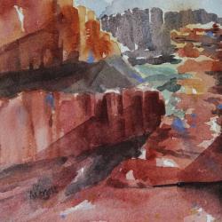 SOLD   2016 UWS Small Works Exhibition     Capitol Reef 2015     Merchant Award